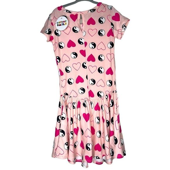 NEW Dot Dot Smile Pink Valentine Ying Yang Flapper Dress 5/6 - Picture 7 of 7